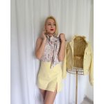 Limone jacquard skort
