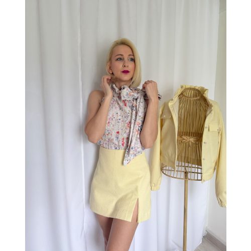 Limone jacquard skort