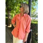 Peach oversize fodros blúz