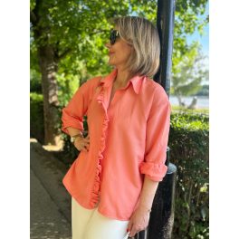 Peach oversize fodros blúz