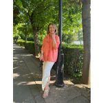 Peach oversize fodros blúz