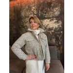 Bézs-arany buklé kabát