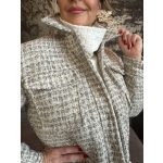 Bézs-arany buklé kabát