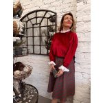 Scottie szürke, skótkockás midi szoknya