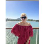 Pinky fodros csipketop