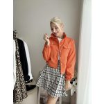 Orange csinos szövet bomberkabát 