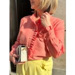 Peach csinos fodros blúz