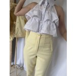 Limone jacquard elegáns nadrág