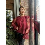 Burgundy csipke blúz //prémium//