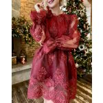 Burgundy csipkeszoknya