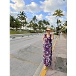 Purple flowers palazzo nadrág 