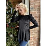 Cathy bársony peplumos felső