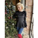 Cathy bársony peplumos felső