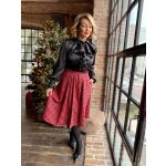 Nera zsabós szaténblúz