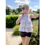 Dotty fodros top (fekete pöttyös tüllel) //prémium//