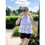 Dotty fodros top (fekete pöttyös tüllel) //prémium//