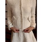 Cream buklé blézer 