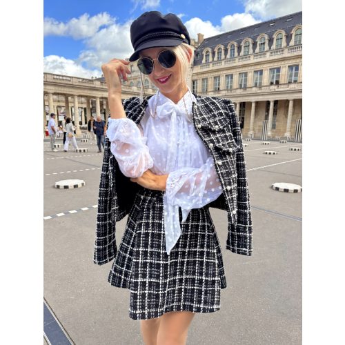 Chantal kockás bukléblézer //Párizs Kollekció//